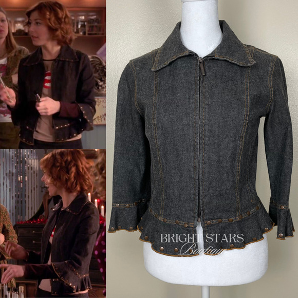 Jackets & Blazers - Rare Vintage Dark Denim Studded Jacket ASO Willow Rosenberg BtVS Y2K